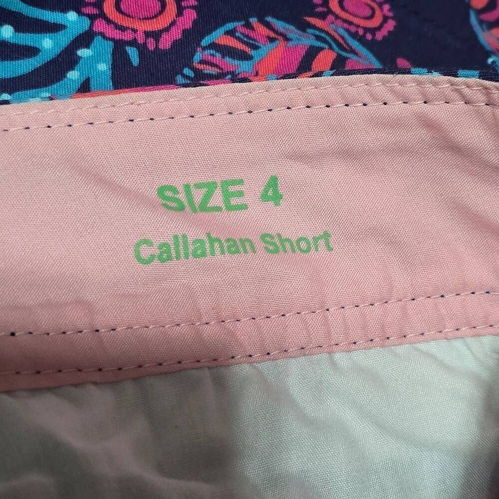 Lilly Pulitzer Womens Size 4 Bright Navy Jammin' Fish Callahan Shorts - Picture 5 of 6